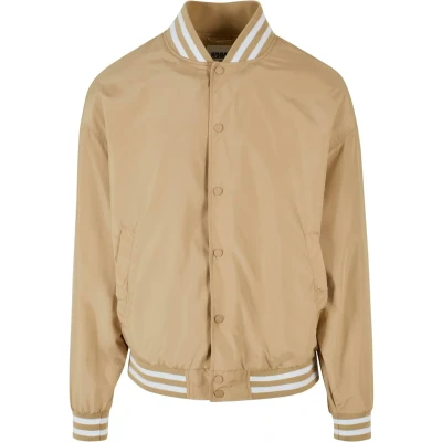 Image of Urban Classics College Bomber Jacket, Men&#039;s, Size: 4XL, Unionbeige