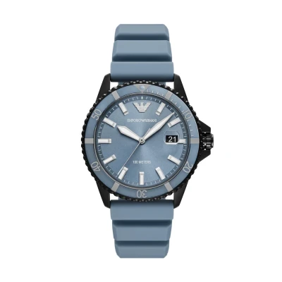 Image of Emporio Armani Black and Blue Men&#039;s Watch AR11685