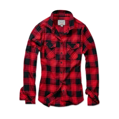 Image of Brandit Flanell Buttondown blouse, Women&#039;s, Size: 4XL, Red black