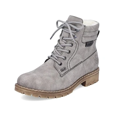 Image of Rieker Laceup ankle boots Grey anthrazit, Women&#039;s, Size: 5, anthrazit Leather