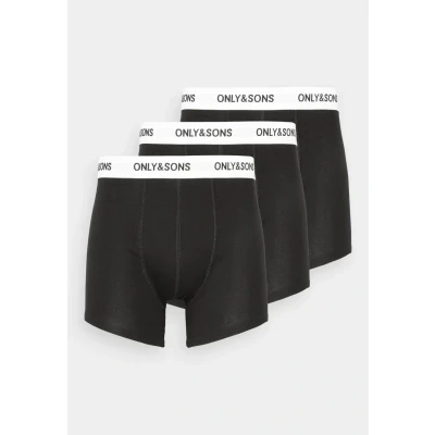 Image of Only &amp; Sons Onsfitz Solid Trunk 3 PACK Pants, Men&#039;s, Size: Small, Black/white