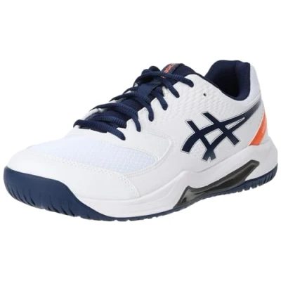 Image of Asics Geldedicate 8 Multicourt tennis shoes, Men&#039;s, Size: 6, White/black Imitation leather/ textile