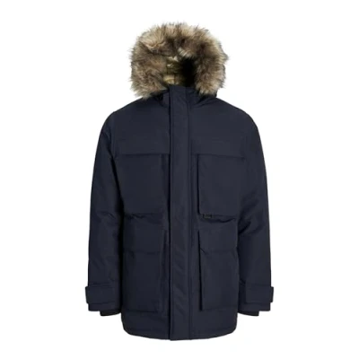 Image of Jack &amp; Jones Jjstar Jacket Parka, Men&#039;s, Size: Large, Dark navy