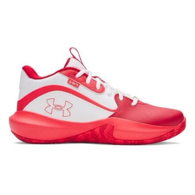 Image of Under Armour Unisex Ua Lockdown 7 Basketball Schuhe, White Red Racer Red, 14 UK