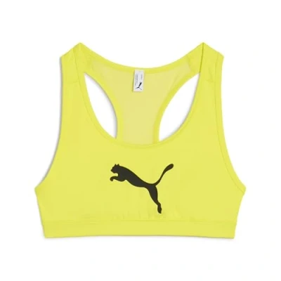 Image of Puma BRA Medium support sports bra, Women&#039;s, Size: XXL, Lemon sherbert
