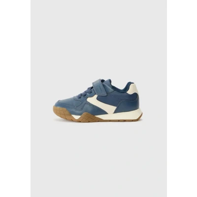 Image of Geox RANN Trainers for kids, Size: 2.5, Navy/ ivory shoes