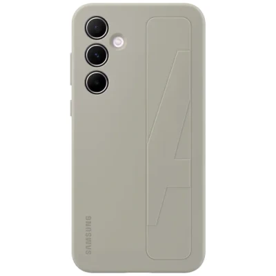 Image of Samsung Standing Silicone Back Cover Grey Galaxy A55 5G
