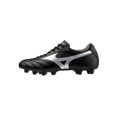 Image of Mizuno Morelia II CLUB Moulded stud football boots, Men&#039;s, Size: 10.5, Black/galaxy silver/dark shadow High quality imitation leather