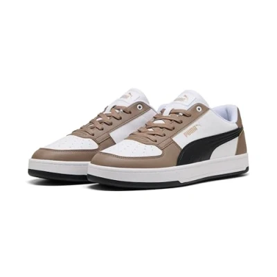 Image of Puma Caven 2.0 Unisex Basketball shoes, Size: 3.5, Totally taupe\puma black\puma white Synthetics