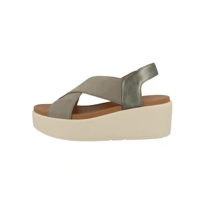 Image of Geox Wedge sandals, Women&#039;s, Size: 6, Sage Leather/synthetics