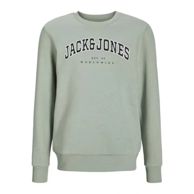 Image of Jack &amp; Jones Junior Jjecaleb Varsity CREW NECK Sweatshirt for kids, Size: 6y, Iceberg green