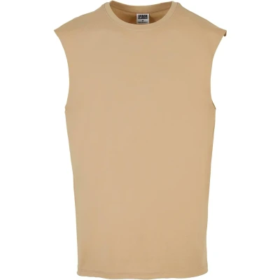 Image of Urban Classics OPEN EDGE Sleeveless Top, Men&#039;s, Size: Medium, Unionbeige