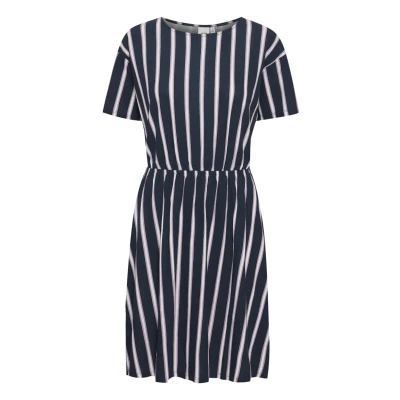 Image of ICHI Ihlisa DR Jersey dress, Women&#039;s, Size: Large, Total eclipse stripe