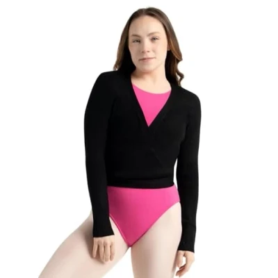 Image of Capezio Women 11381W Wrap Sweater BLACK, XXS
