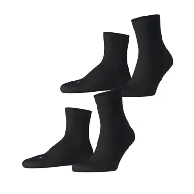 Image of Falke RUN 2 PACK Socks, Women&#039;s, Size: 9.5/10.5, Black