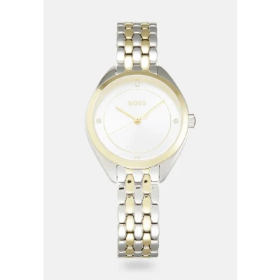 Image of BOSS MAE Watch goldcoloured/silvercoloured, Women&#039;s, Size: One Size, Gold coloured/silver coloured