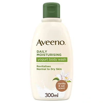 Image of Aveeno Daily Moisturising Yogurt Body Wash Vanilla &amp; Oat Scented 300ml