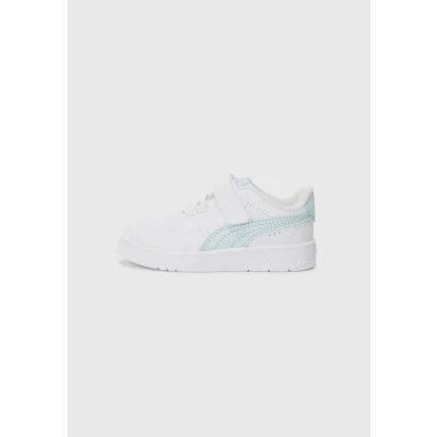 Image of Puma Court Lally Unisex Trainers for kids, Size: 9K, White/sea glass shoes
