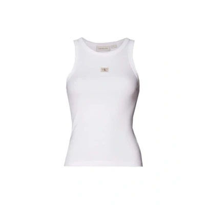 Image of Calvin Klein Jeans Label TANK Top, Women&#039;s, Size: 3XL, Bright white