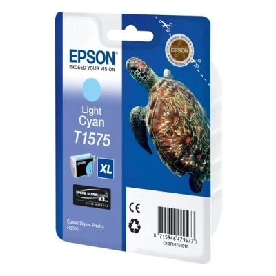 Image of Stylus Photo R3000 Epson T1575 light cyan ink cartridge (original Epson)