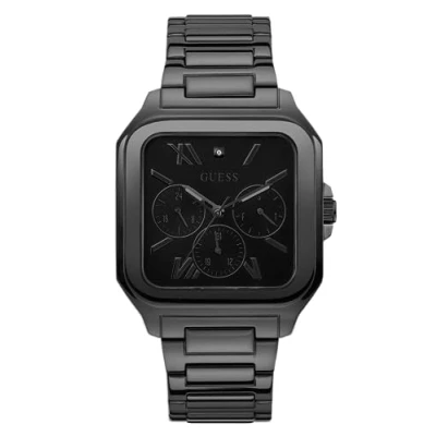 Image of Guess Integrity Watch, Men&#039;s, Size: One Size, Black sunray