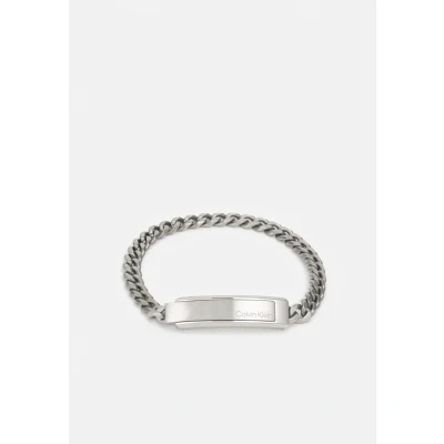 Image of Calvin Klein Chain Bracelet for Men ICONIC ID Collection in Stainless Steel, One Size, No Gemstone