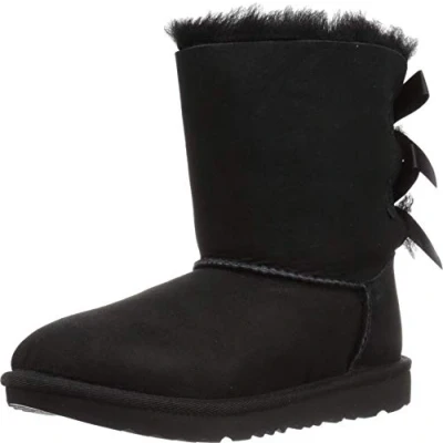 Image of UGG Unisex Child Bailey Bow Ii Boot, Black, 01