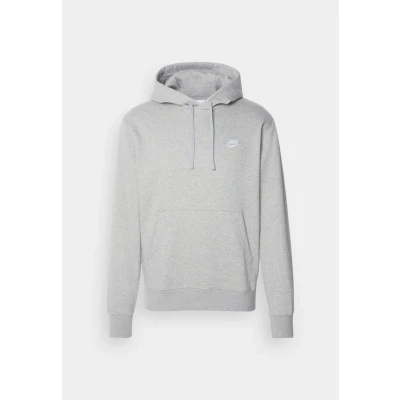 Image of Nike Sportswear CLUB Unisex Sweatshirt, Size: Large, Grey heather/matte silver/white