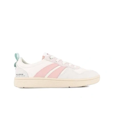 Image of Palladium CUP Flame Unisex Trainers, Size: 9.5, Cream/powder pink Leather and textile