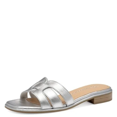 Image of Marco Tozzi Mules, Women&#039;s, Size: 6, Silver shoes