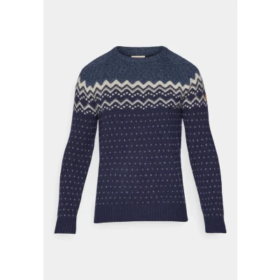 Image of FJALLRAVEN 81829 555 570 Övik Knit Sweater M Sweatshirt Men&#039;s Dark Navy Mountain Blue Size XL