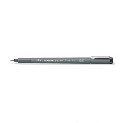 Image of STAEDTLER 308 01 9 Pigment Liner Fineliner Pen for Writing &amp; Technical Drawing Black, 0.1mm (Box of 10)