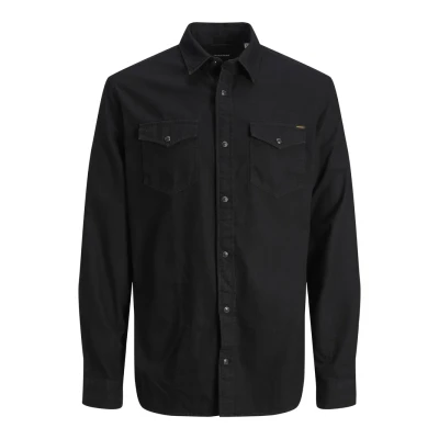 Image of Jack &amp; Jones Shirt, Men&#039;s, Size: XS, Black denim