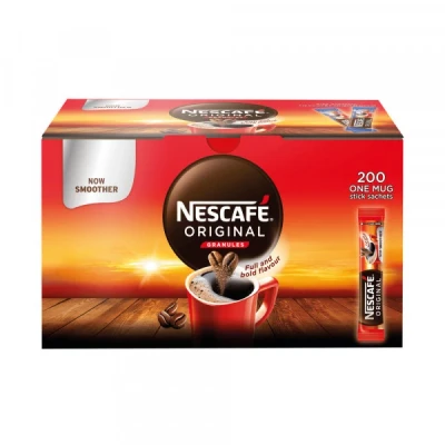 Image of NESCAFÉ Nescafe Original Coffee Sachet, 1 Cup, Pack of 200, 5219618