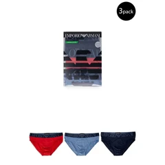 Image of Emporio Armani Men&#039;s Boxer Briefs (Pack of 3), Avio/Rosso/Marine, S