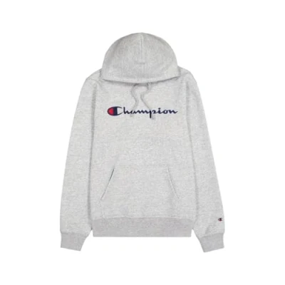 Image of Champion Icons Contrast LOGO Large Hoodie, Men&#039;s, Size: Small, Grau