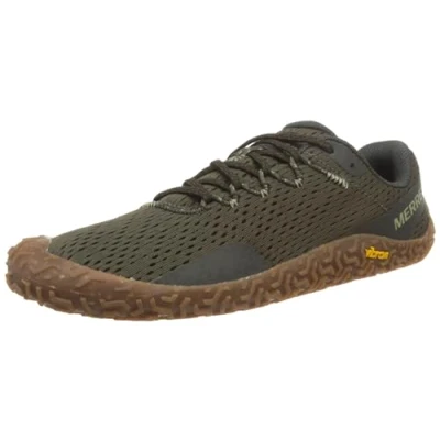 Image of Merrell Vapor Glove 6 Road running shoes, Men&#039;s, Size: 12.5, Olive Synthetics/textile