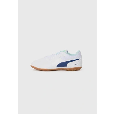 Image of Puma Truco III Unisex Indoor football boots for kids, Size: 2.5, White/aqua fizzy light shoes
