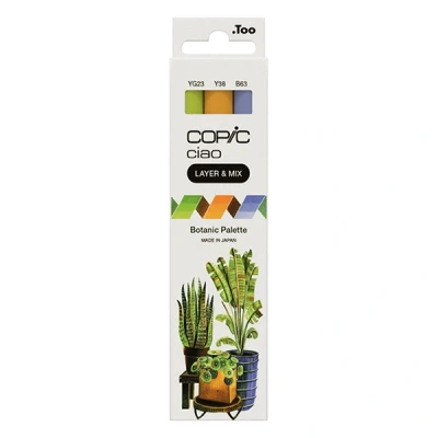 Image of COPIC Ciao Layer &amp; Mix Pen Set Of 3 Botanic Palette Markers, Art, Craft, Colouring, Graphic, Highlighter, Design, Anime Manga