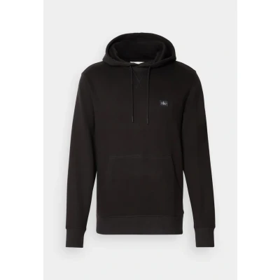 Image of Calvin Klein Jeans Label Hoodie Sweatshirt, Men&#039;s, Size: Small, Black