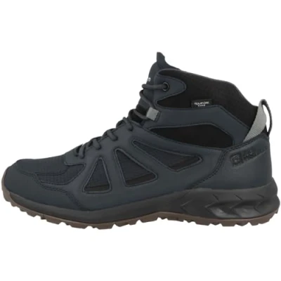 Image of Jack Wolfskin Woodland Texapore MID Outdoor Hiking shoes, Men&#039;s, Size: 10.5, Night blue Textile/synthetics