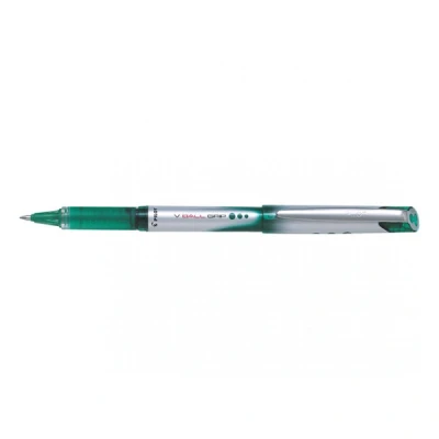 Image of PILOT V Ball Grip 07 Pack of 3 Liquid Ink Rollerball Pens Green