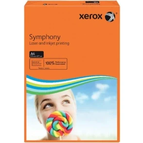 Image of Xerox Symphony Coloured Paper Multifunctional Ream Wrapped 80gsm A4 Orange Ref 3R93953 [500 Sheets]
