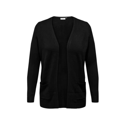 Image of ONLY Carmakoma Caresly OPEN Cardigan Cardigan, Women&#039;s, Size: S 14/16, Black