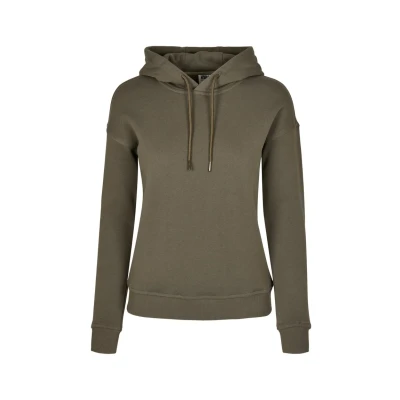 Image of Urban Classics Ladies Organic Hoody Hoodie, Women&#039;s, Size: Small, Olive