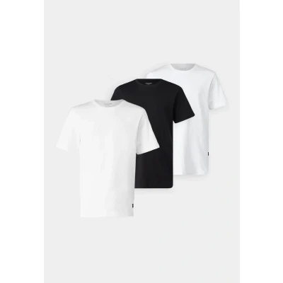 Image of Jack &amp; Jones Jjenoa TEE 3 PACK Basic Tshirt, Men&#039;s, Size: Small, White/black