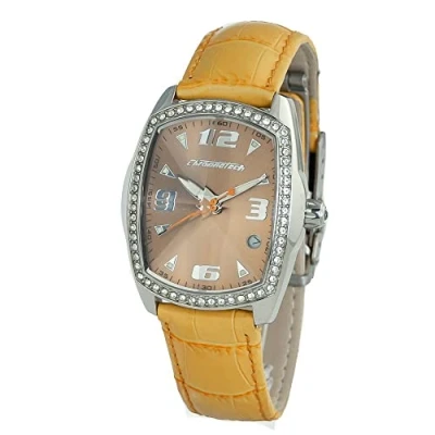 Image of Chronotech Womens Analogue Quartz Watch with Leather Strap CT7504LS 06, 33MM,