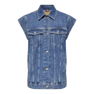 Image of ONLY Onlirene denim jacket, Women&#039;s, Size: XS, Medium blue