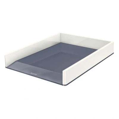 Image of Leitz A4 Letter Tray, White/Grey, WOW Range, 53611001