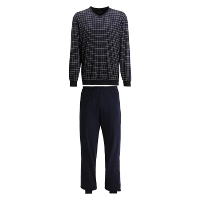Image of Schiesser Men&#039;s Anzug Lang&#039; Pyjama Sets, Darkblue, 42